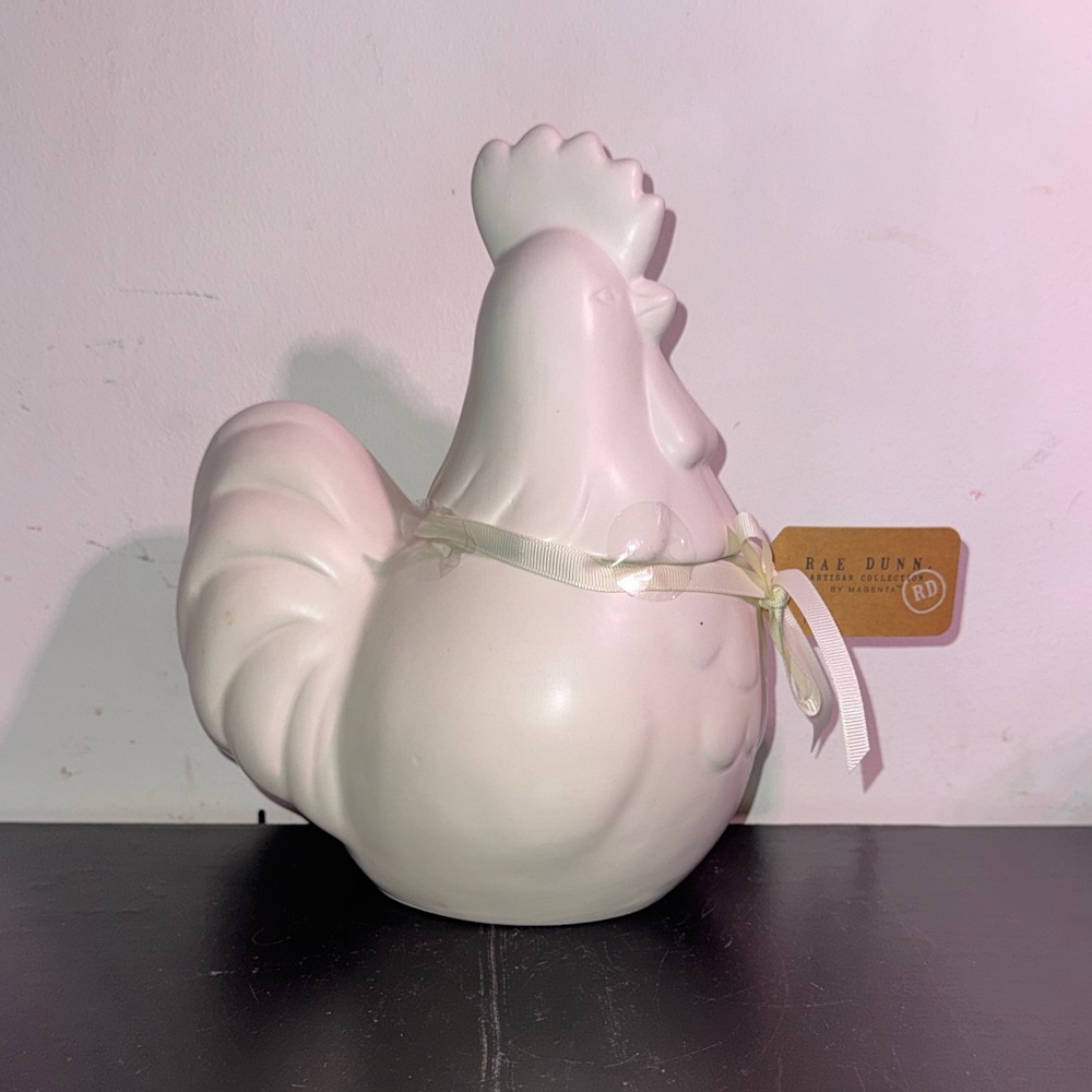 Rae Dunn Cream Ceramic Rooster Cookie Jar